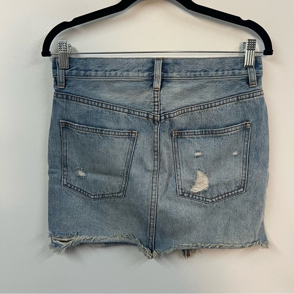 We the Free Relaxed and Destroyed Denim Mini Skirt - Picture 7 of 10